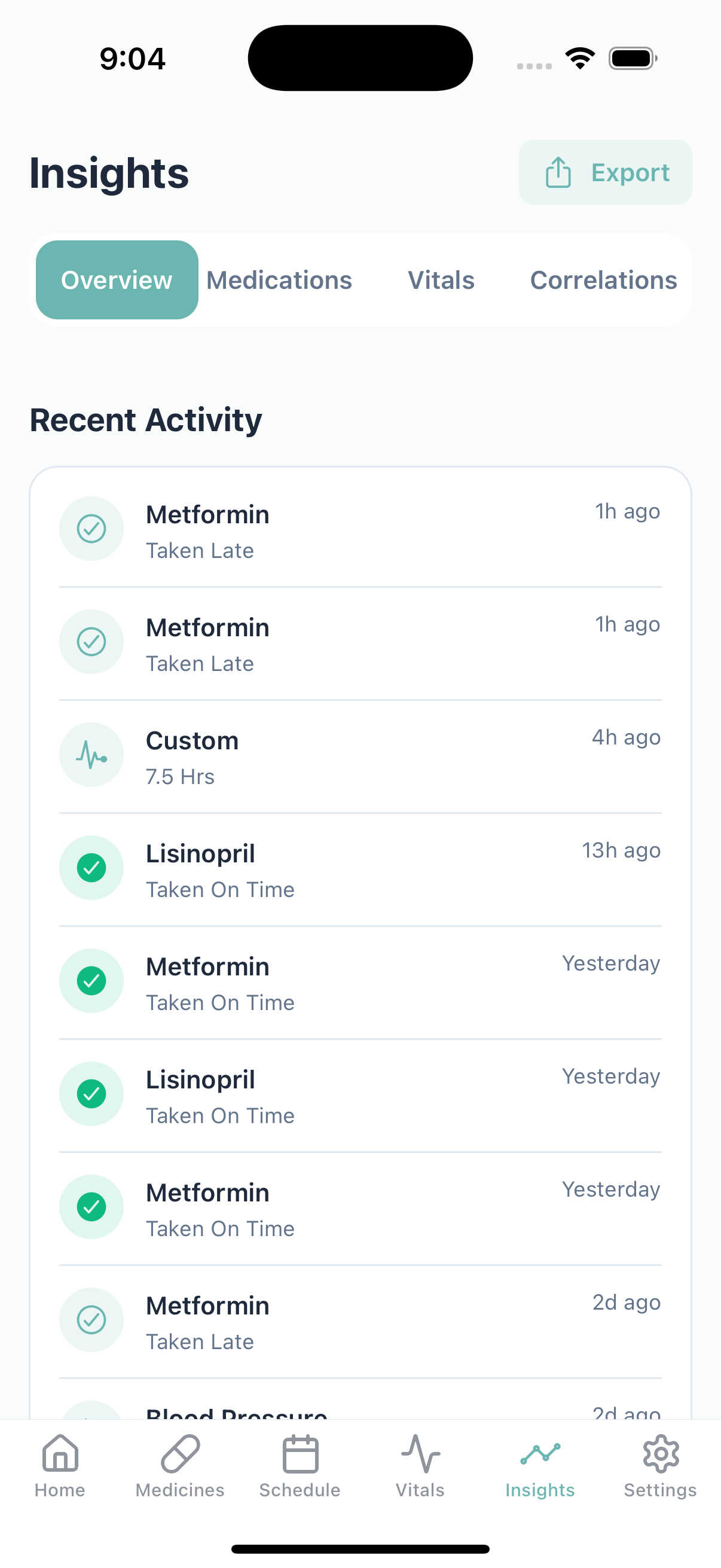 Detailed activity tracking