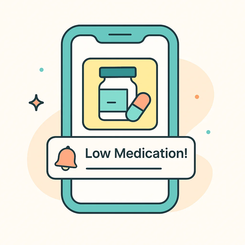 Medication reminder notification icon